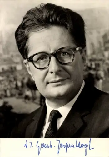 Foto Dr. Hans Jochen Vogel, Bundesminister der Justiz, Porträt, Autogramm