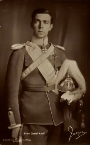 Ak Prinz Gustav Adolf von Schweden, Portrait