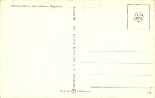Ak Prinzessin Sibylle, Prinzessan Sibylla, Prinzessin Margaretha