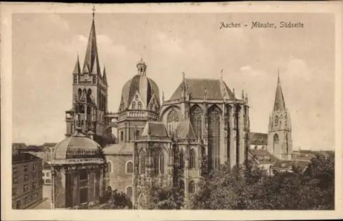 Ak Aachen in Nordrhein Westfalen, Münster, Südseite