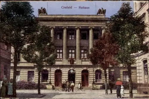 Ak Krefeld am Niederrhein, Rathaus