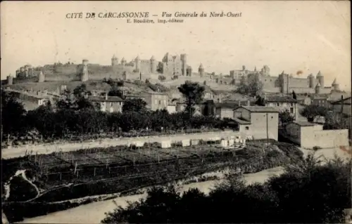 Ak Carcassonne Aude, Cité de  Nord-West Ansicht, E. Roudière, 