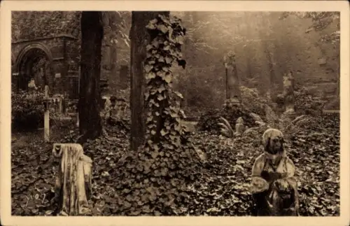 Ak Paris V, Musée de Cluny, Garten