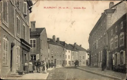 Ak Blamont Doubs, Grande Rue
