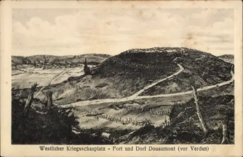 Ak Douaumont Lothringen Meuse, Fort, Westlicher Kriegsschauplatz