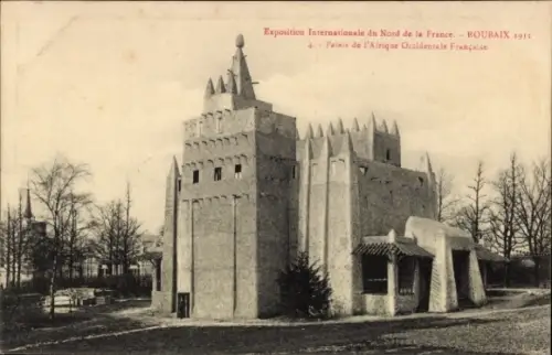 Ak Roubaix Nord, Palais de l'Afrique Occidentale Française, Exposition Internationale, 1911