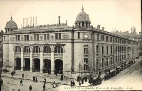 Ak Marseille Bouches du Rhône, Hôtel des Postes et des Telegraphes,   