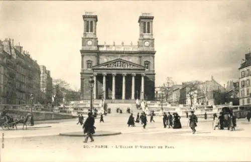 CPA Paris X., L'Eglise S-Vincent de Paul