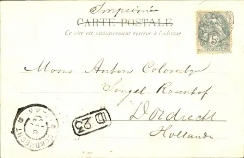 Ak Vichy Allier, Château de Busset,  Schwarz-Weiß-Bild, Jahr 1904