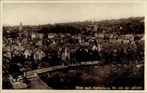 Ak Vallendar am Rhein, Blick auf  Häuser, Kirche, Landschaft
