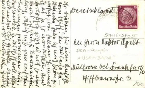 Ak Dampfer Usambara, DOAL