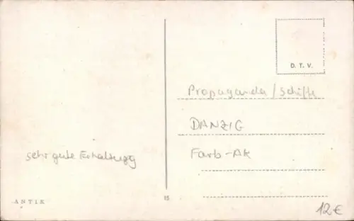 Ak Gdańsk Danzig, Lange Brücke, Sternwarte, Rathaus