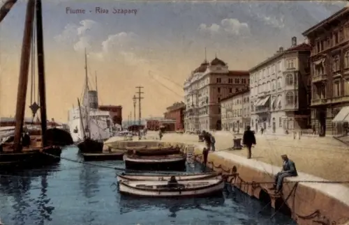 Ak Rijeka Fiume Kroatien, Riva Szapary
