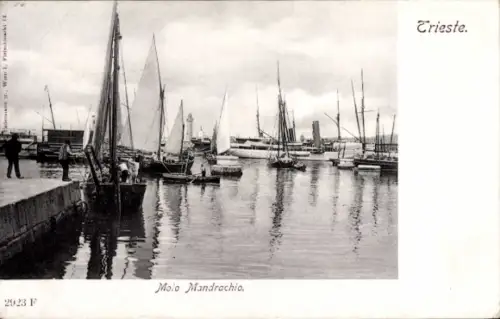 Ak Triest Trieste Friuli Venezia Giulia, Molo Mandrachio