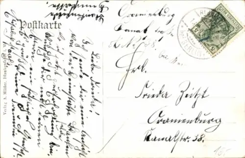 Ak Berlin Pankow Blankenfelde, Kirche, Heimstätte