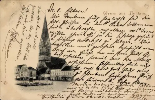 Ak Anklam in Mecklenburg Vorpommern, Nicolaikirche