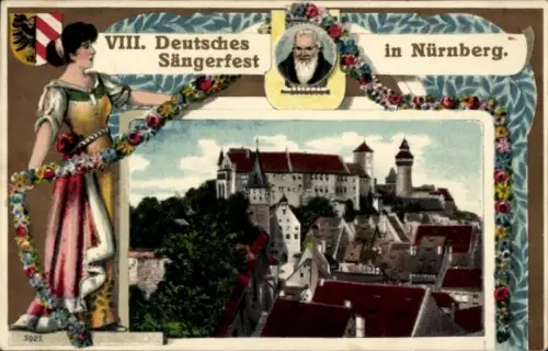 Passepartout Ak Nürnberg, VIII. Deutsches Sängerfest