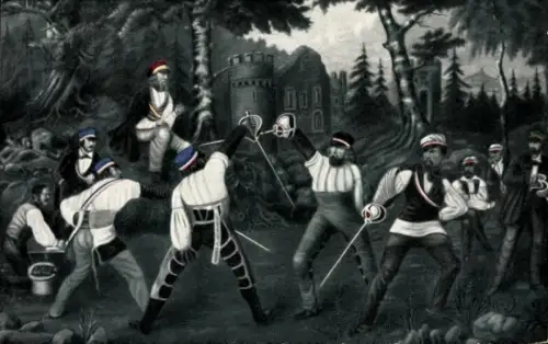 Studentika Ak Gießen, Mensur Corps Rhenania gegen Corps Hassia, 110-jähr. Stiftungsfest Corps Hassia