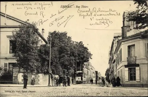 Ak Épinal Lothringen Vosges, Rue Thiers
