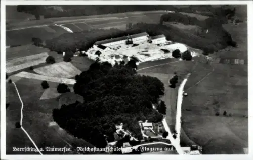 Ak Herrsching am Ammersee, Luftaufnahme
