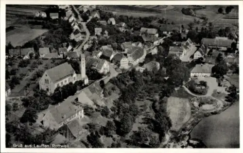 Ak Lauffen am Neckar, Fliegeraufnahme