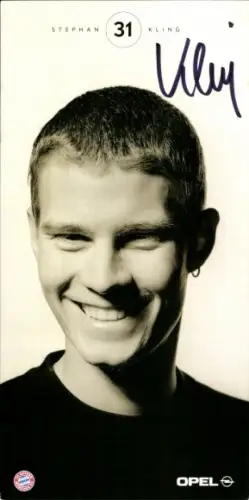Autogrammkarte Stephan Kling, FC Bayern München, Opel, Autogramm