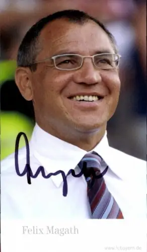 Autogrammkarte Cheftrainer Felix Magath, FC Bayern München, Autogramm