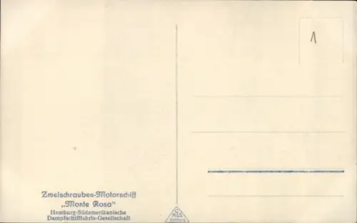 Ak HSDG Zweischrauben Motorschiff Monte Rosa