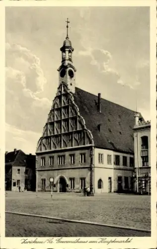 Ak Zwickau in Sachsen, Gewandhaus, Hauptmarkt