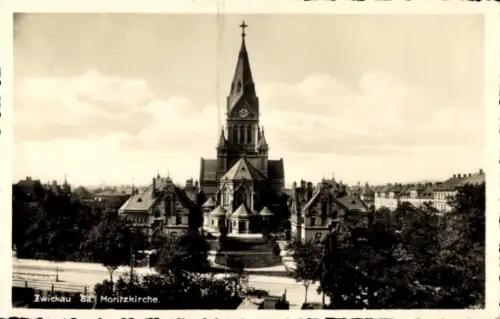 Ak Zwickau Sachsen, Moritzkirche