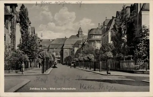 Ak Zwickau Sachsen, Oberschule