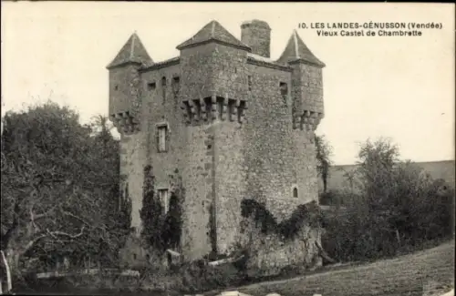 Ak Les Landes-Genusson Vendee, Vieux Castel de Chambrette