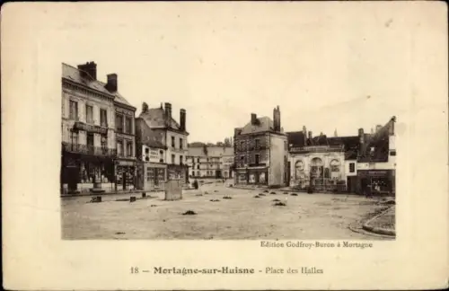 CPA Mortagne sur Huisne Mortagne au Perche Orne, Place des Halles
