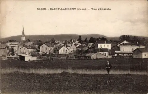 CPA Saint Laurent Jura, vue générale