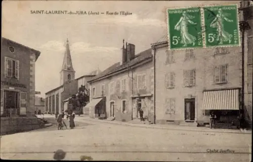 CPA Saint Laurent Jura, Rue de la Église