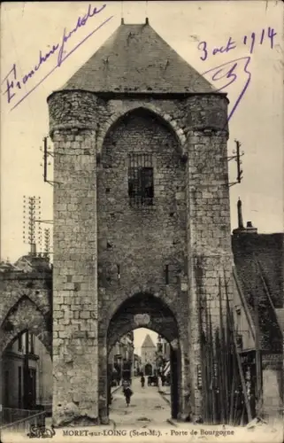 CPA Moret sur Loing Seine et Marne, Porte de Bourgogne