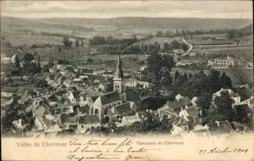 Ak Chevreuse Yvelines, Panorama, Vallée de  Kirche