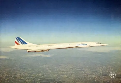 Ak Französisches Passagierflugzeug, Überschallflugzeug Concorde, Air France