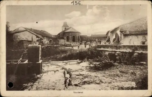 Ak Verdenal Meurthe et Moselle, Kriegszerstörung I. WK