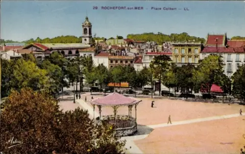 Ak Rochefort sur Mer Charente Maritime, Colbert Platz