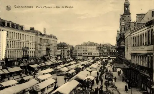 Ak Valenciennes Nord, Place d'Armes, Jour de Marche