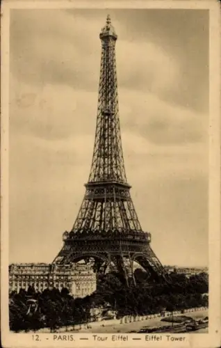 Ak Paris VII, Eiffelturm