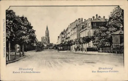 Ak Straßburg Elsass Bas Rhin, Kaiser Friedrich Straße