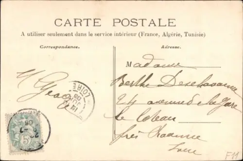 Ak Nevers Nièvre, Eisenbahnbrücke