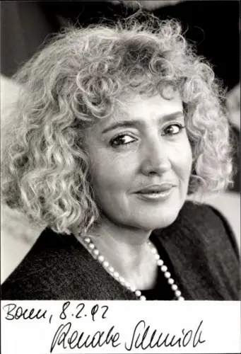 Foto Politikerin Renate Schmidt, Autogramm