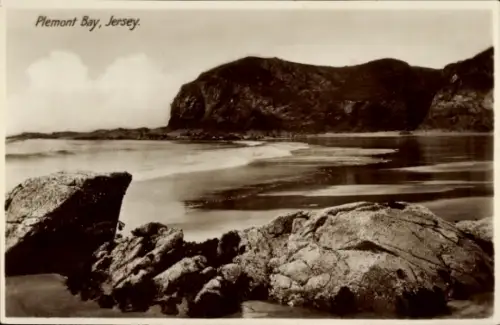 Ak Plemont Kanalinsel Jersey, Plemont Bay,  Küstenlandschaft, Felsen, Wasser