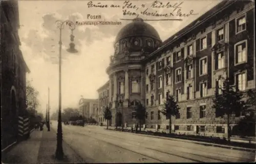 Ak Poznań Posen,  aus  Kgl. Ansiedlungs-Kommission, Straßenansicht,  Architektur