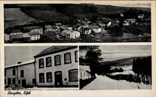 Ak Lengeler Wallonien Lüttich Belgien, Gesamtansicht, Gasthaus von Nik. Klons