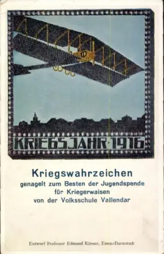Ak Kriegswahrzeichen, Jugendspende für Kriegswaisen von der Volksschule Vallendar