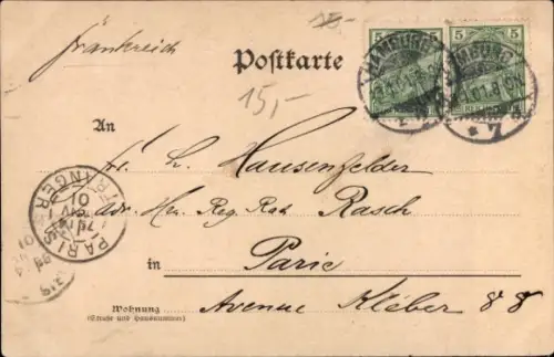 Ak Hamburg Altstadt, Fleet am Hopfensack, Schuhwarenlager Johs. Schwabe